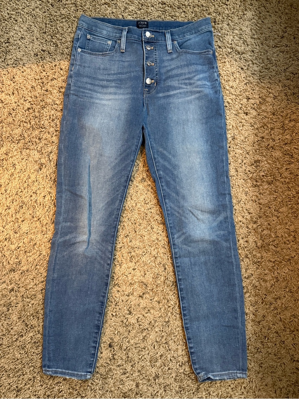 J. Crew Skinny Button-Fly Jeans - Medium Blue